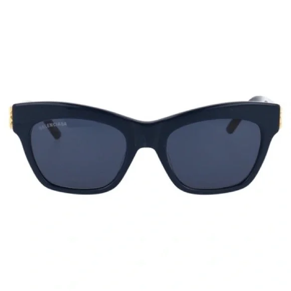 Balenciaga Dynasty Butterfly Sunglasses - Blue BALENCIAGA | BB0157S 009 | BLUE | SWIFT OVAL SUNGLASSES  main image 3